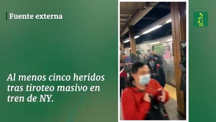 Al menos cinco heridos tras tiroteo masivo en tren de NY