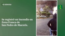 Se registró un incendio en la zona franca de San Pedro de Macoris