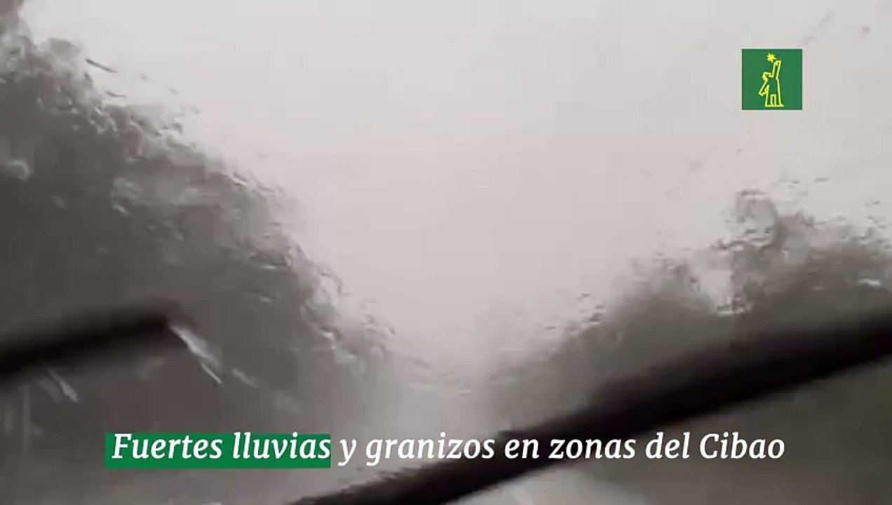 Fuertes lluvias y granizos en zonas del Cibao