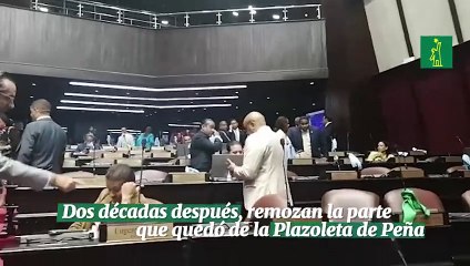 Dos décadas después, remozan la parte que quedó de la Plazoleta de Peña