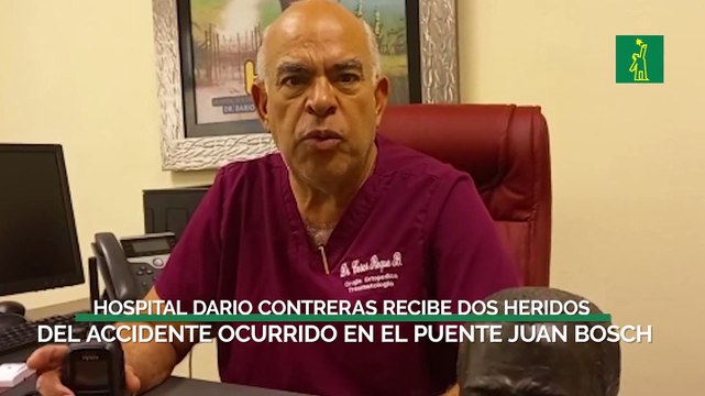 Hospital Dario Contreras recibe dos heridos del accidente ocurrido en el puente Juan Bosch