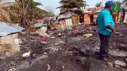 15 familias afectadas por incendio en Los Tres Brazos