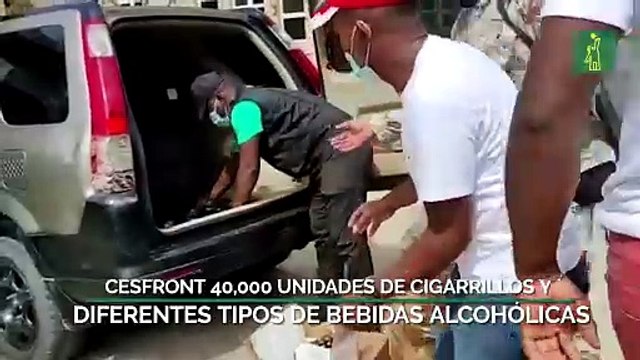 Cesfront 40,000 unidades de cigarrillos y diferentes tipos de bebidas alcohólicas