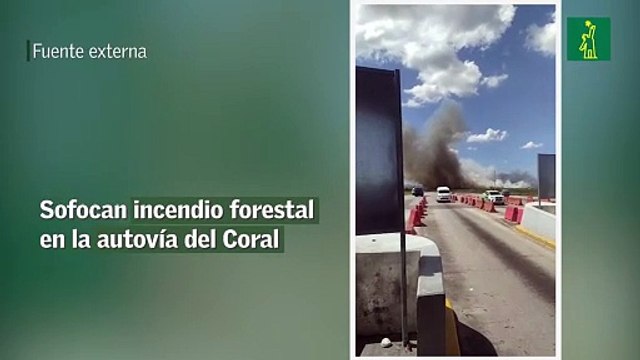 Sofocan incendio forestal en la autovía del Coral