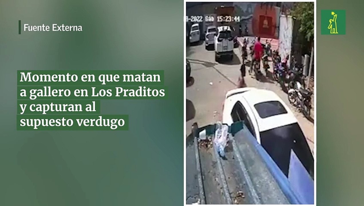 Momento en que matan a gallero en Los Praditos y capturan al supueto verdugo