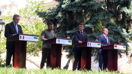 Macron, Scholz y Draghi respaldan candidatura de Ucrania a la UE