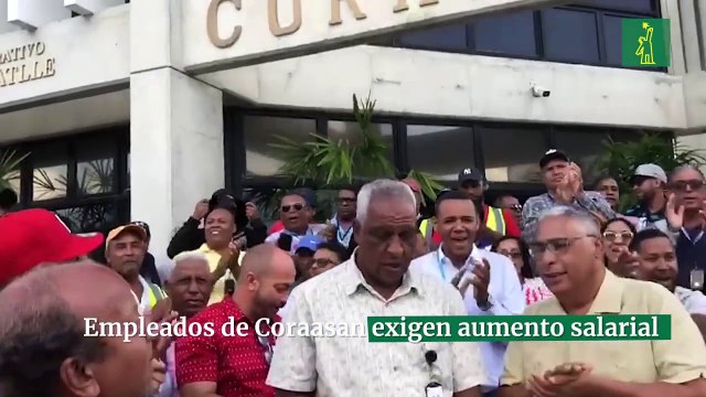 Empleados de Coraasan exigen aumento salarial