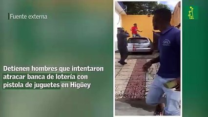 Detienen hombres que intentaron atracar banca de lotería con pistola de juguetes en Higüey