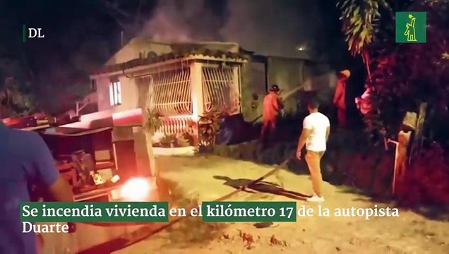 Se incendia vivienda en el kilómetro 17 de la autopista Duarte