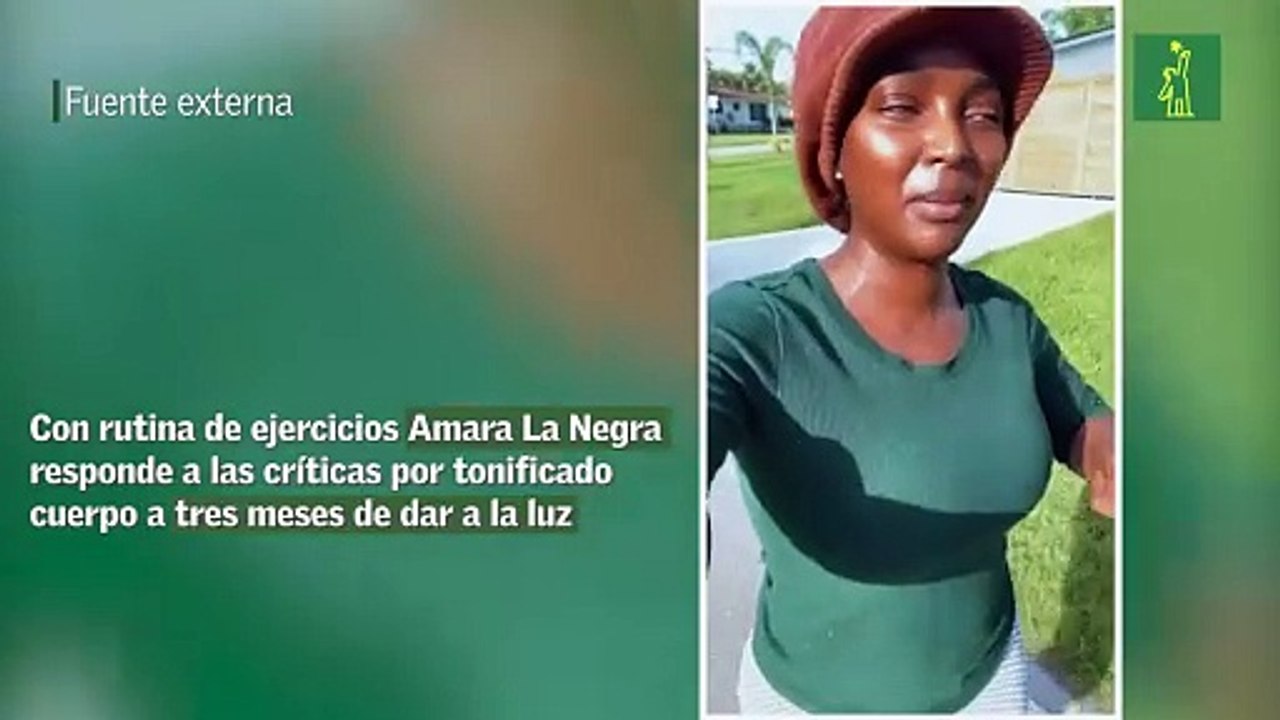 Con rutina de ejercicios Amara La Negra responde a las críticas por tonificado cuerpo a tres meses de dar a la luz