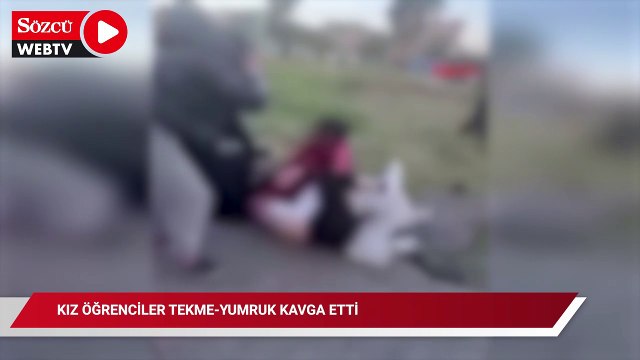 Öğrenciler okul çıkışı birbirine saldırdı: Kavga anları kamerada