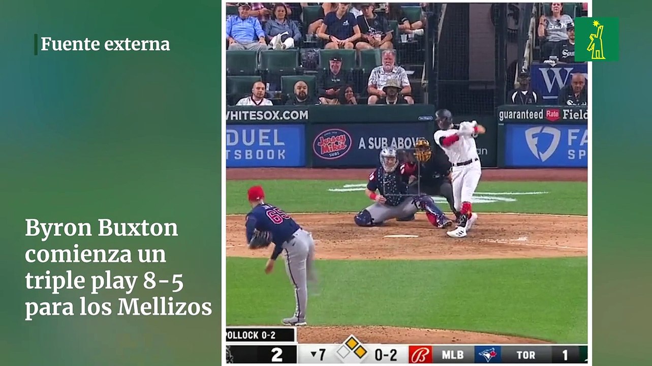 Byron Buxton  comienza un  triple play 8-5  para los Mellizos