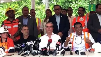 Rueda de prensa del rescate de mineros en Cerro de Maimón