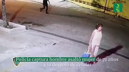 Policía captura hombre asaltó mujer de 71 años y la despojó de celular