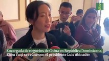 Encargada de negocios de China en República Dominicana, Zhou Yuqi se reúne con el presidente Luis Abinader