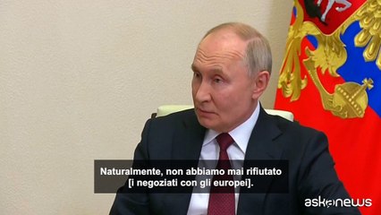 Putin: "Gli europei possono partecipare a negoziati sulla guerra"