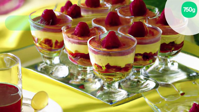 Verrines spéculoos framboise sur son lit de mascarpone