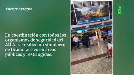 Se realizó un simulacro de tirador activo en áreas públicas del AILA