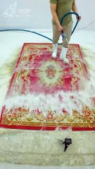 Pretty Rug - Beautiful Red Carpet Behind The Mud - Satisfying Video #capertcleaning #shorts