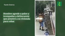 Hombre agrede a palos y trompadas a delincuente que penetró a su vivienda para robar