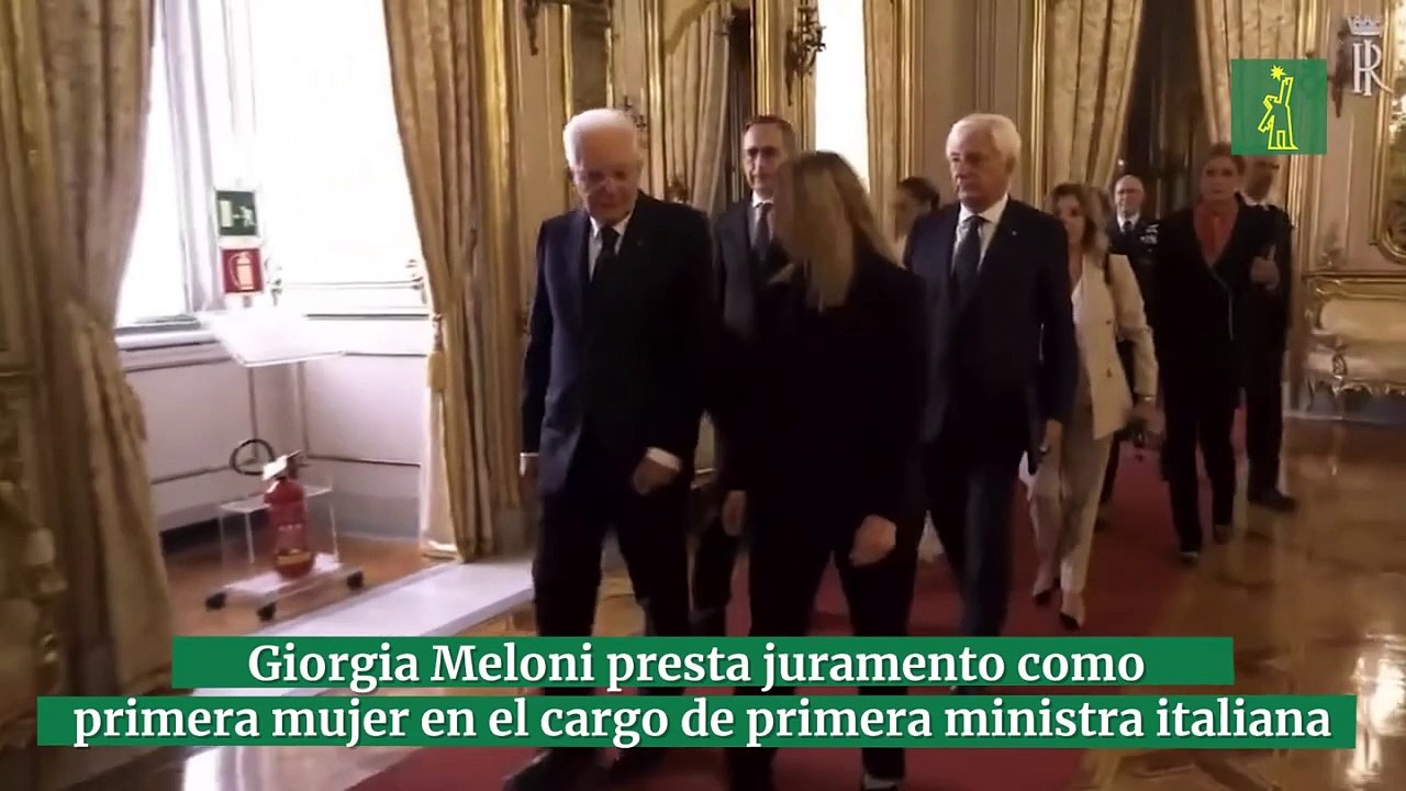 Giorgia Meloni presta juramento como primera mujer en el cargo de primera ministra italiana
