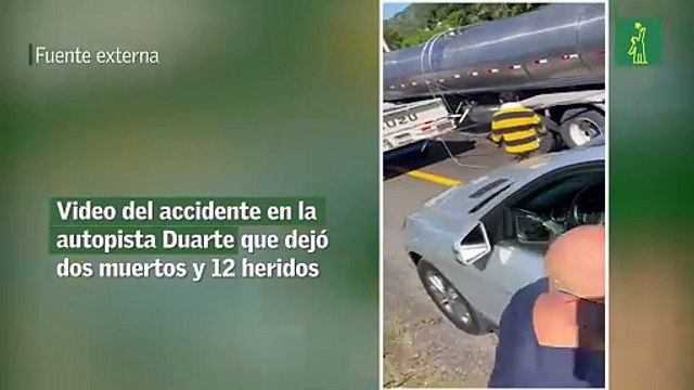 Video del accidente en la autopista Duarte que dejó dos muertos y 12 heridos
