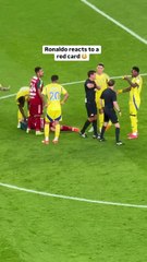 Cristiano Ronaldo Angry Reacts After Red Card