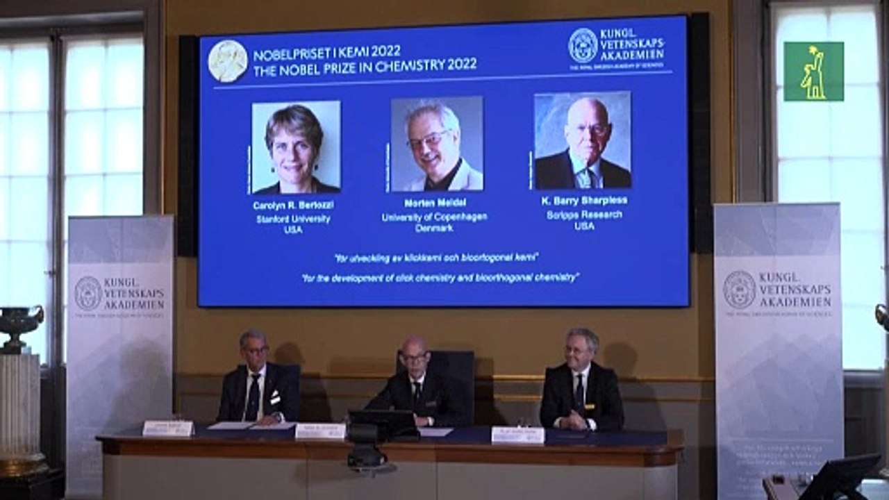 Dos estadounidenses y un danés ganan Premio Nobel de Química