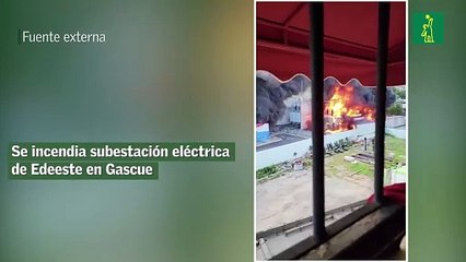 Se incendia subestación eléctrica de Edeeste en Gascue