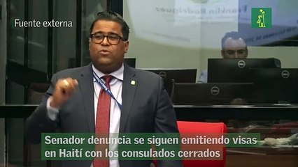 Senador denuncia se siguen emitiendo visas en Haití con los consulados cerrados