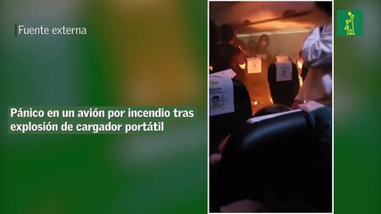 Pánico en un avión por incendio tras explosión de cargador portátil