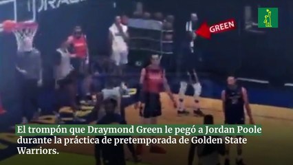 El trompón que Draymond Green le pegó a Jordan Poole durante la práctica de pretemporada de Golden State Warriors.