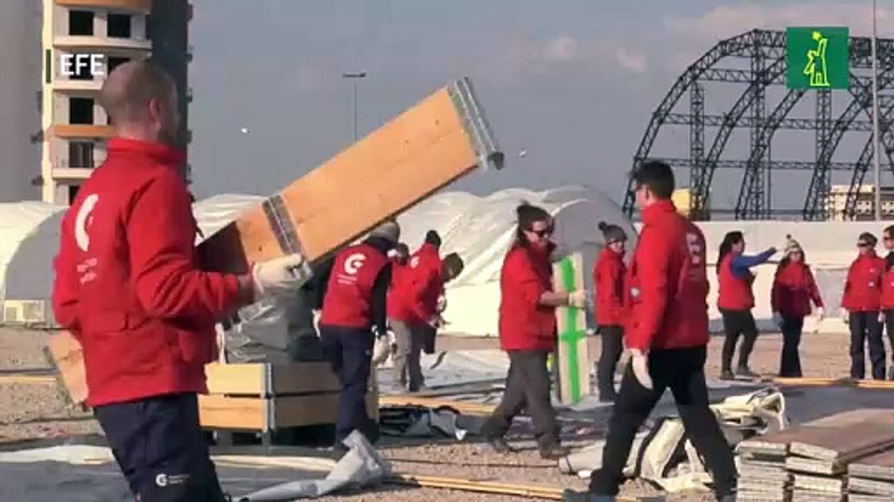España abre en Iskenderun un hospital de campaña para víctimas del terremoto