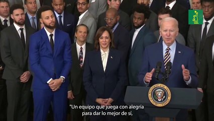 Biden a los Warriors: "Ustedes inspiran no solo con relación al baloncesto"