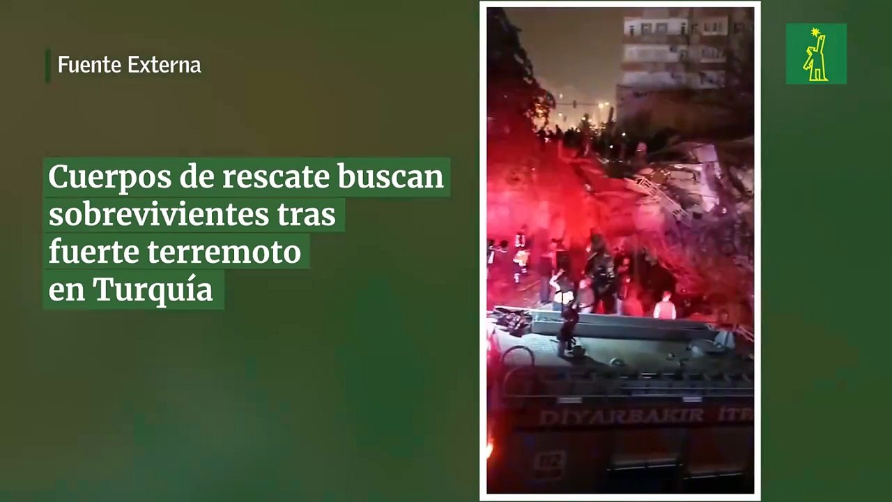Cuerpos de rescate buscan sobrevivientes tras  fuerte terremoto en Turquía