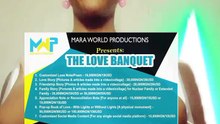 With love from MARA WORLD PRODUCTIONS, #The#Love#Banquet is here✍️🎈🎁♥️✍️#1st#of#its#kind #Influencer