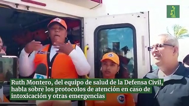 Ruth Montero, del equipo de salud de la Defensa Civil, habla sobre los protocolos de atención en caso de intoxicación y otras emergencias