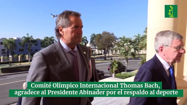 Presidente del Comité Olímpico Internacional Thomas Bach, agradece al Presidente Abinader por el respaldo al deporte