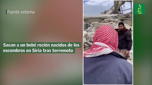 Sacan a un bebé recién nacidos de los escombros en Siria tras terremoto