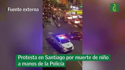 Protesta en Santiago por muerte de niño a manos de la Policía