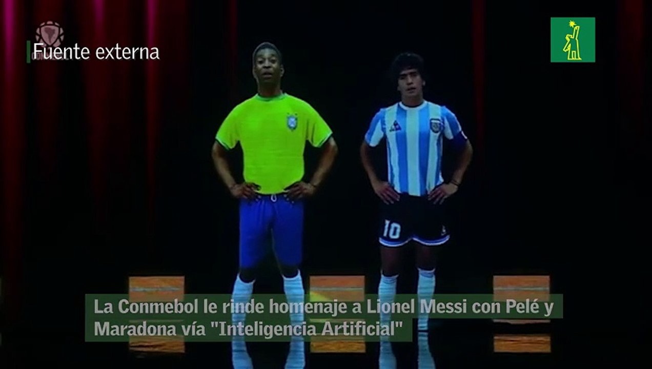 La Conmebol le rinde homenaje a Lionel Messi con Pelé y Maradona vía Inteligencia Artificial