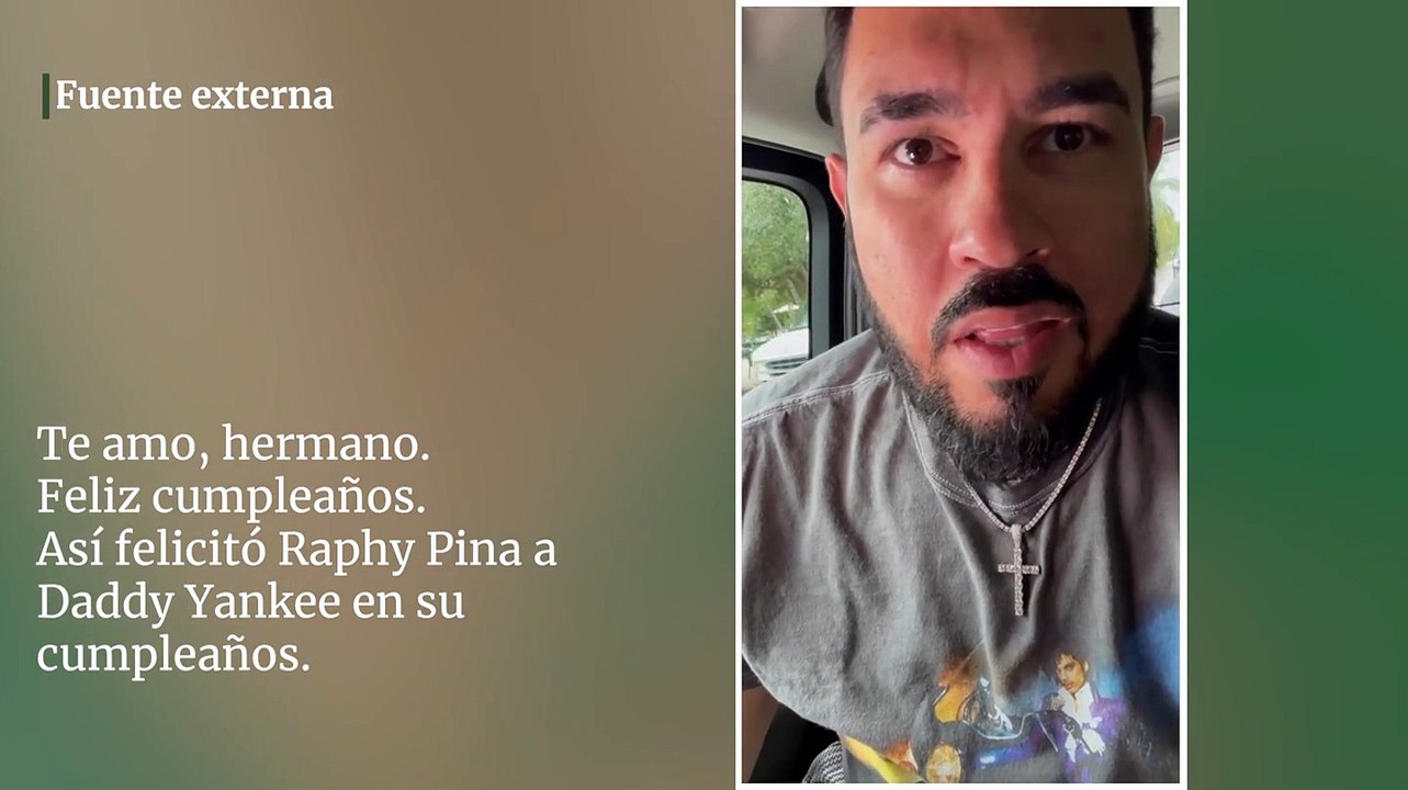 Te amo, hermano. Feliz cumpleaños.  Así felicitó Raphy Pina a  Daddy Yankee, en su cumpleaños.