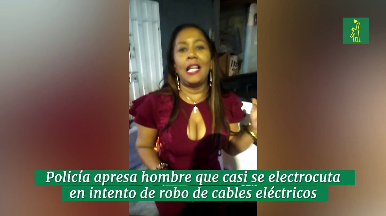 Policía apresa hombre que casi se electrocuta en intento de robo de cables eléctricos en residencia de Mónica Borges