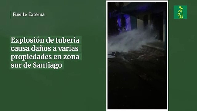 Explosión de tubería causa daños a varias propiedades en zona sur de Santiago