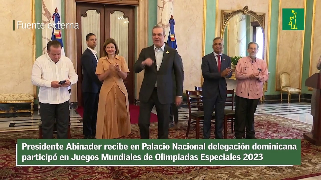 Presidente Abinader recibe en Palacio Nacional delegación dominicana participó en Juegos Mundiales de Olimpiadas Especiales 2023