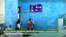Julio Cedeño agradece apoyo de su madre; colombiano Luis Mosquera lidera la categoría