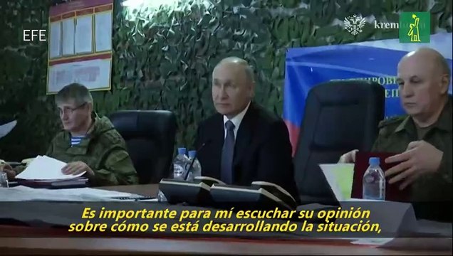 Putin visita cuarteles de las tropas rusas en los frentes de Jersón y Lugansk