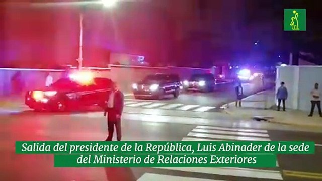 Salida del presidente de la República, Luis Abinader de la sede del Ministerio de Relaciones Exteriores