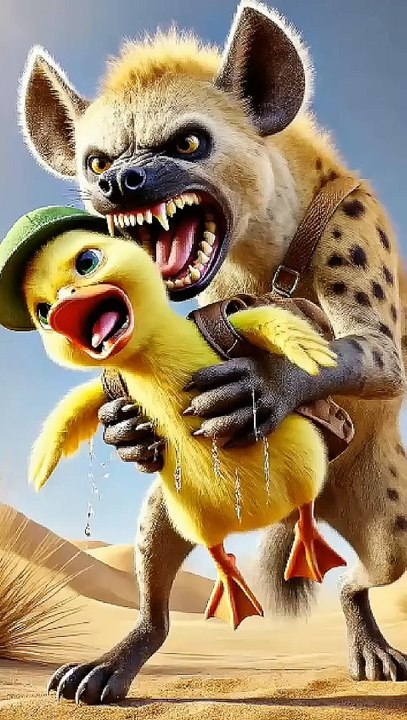 Save the ducklings from the fierce hyenas 🐥 #DuckRescue #CuteAnimals #AnimalRescue