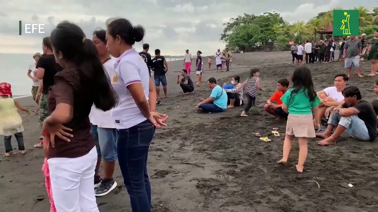 Muere un cachalote de 18 metros en una playa de la isla indonesia de Bali